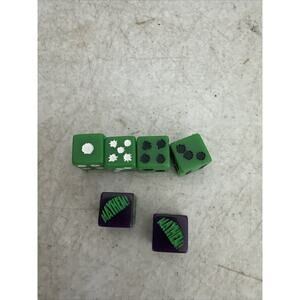 Mayhem Board Game Dice Lot Of 6 Green Purple